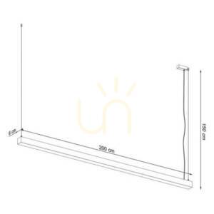 Lampa wisząca PINNE 200 czarna 3000K  - THORO small 7