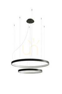 Żyrandol RIO 2 55/78 czarny LED 4000K  - THORO small 0
