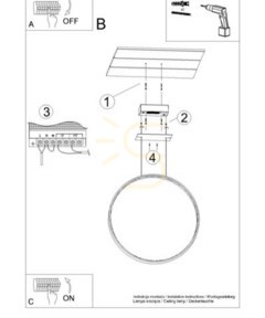 Lampa wisząca RIO 55 złota LED 3000K  - THORO small 10