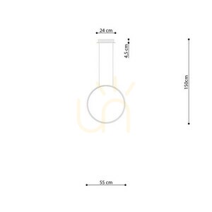 Lampa wisząca RIO 55 złota LED 4000K - THORO small 8