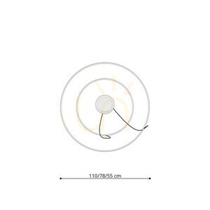 Żyrandol RIO 2 55/78 złoty LED 3000K  - THORO small 4