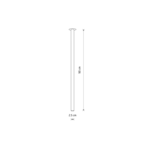 Lampa wpuszczana tubowa LASER 900 czarna 90 cm G9 10913 Nowodvorski small 2