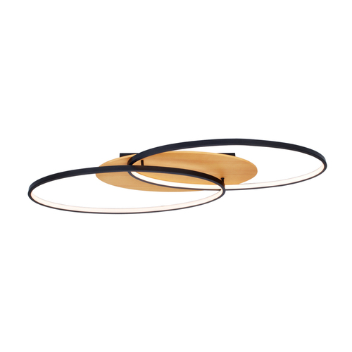 Sprawdź Plafon Italux Poraso LED czarny 2-punktowy 24W 90 cm PLF-93439-24W-WO