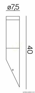 Kinkiet zewnętrzny SU-MA Inox Black czarny 40 cm ST 021 BL small 1