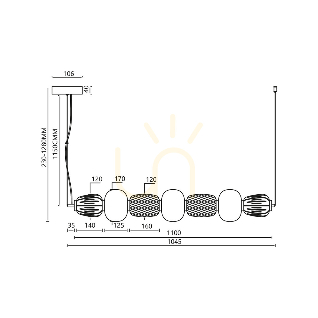 Pokaż Lampa Wisząca Caro Smoked 42 W Led Lampa Wisząca Caro Smoked 42 W Led