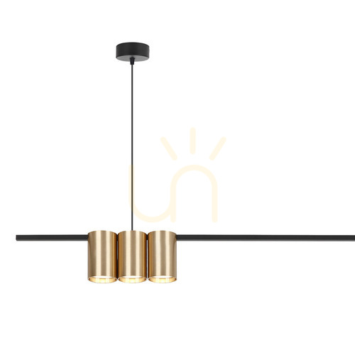 Sprawdź Lampa wisząca listwa GENESIS BLACK GOLD 100 cm 5xGU10