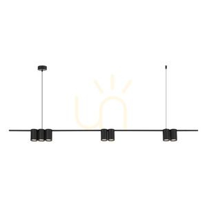 Lampa wisząca listwa Milagro GENESIS BLACK ML0370, 7 × GU10, czarna, 150 cm, zwis 20–180 cm small 5