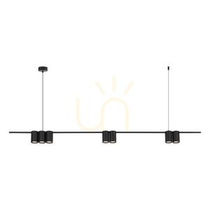 Lampa wisząca listwa Milagro GENESIS BLACK ML0370, 7 × GU10, czarna, 150 cm, zwis 20–180 cm small 0