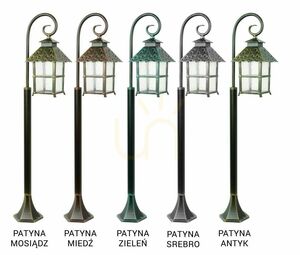 Lampa ogrodowa stojąca SU-MA Cadiz czarna patynowana K 5002/2/Z 116 cm small 6