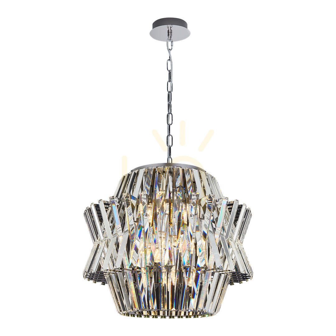 Sprawdź Kryształowy Żyrandol Crown Chrome 12x E14 Kryształowy Żyrandol Crown Chrome 12x E14