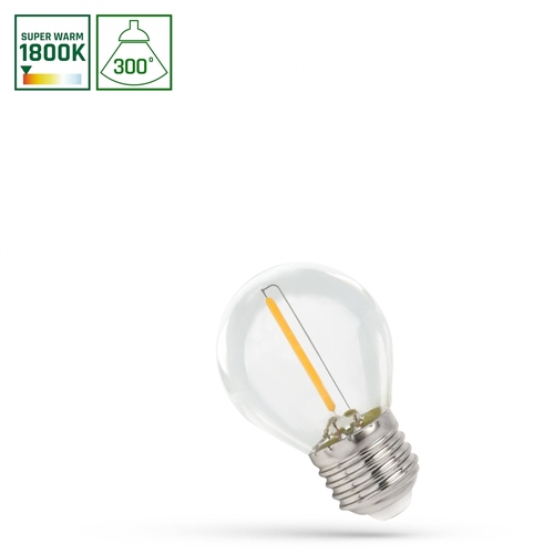 Sprawdź Led Kulka E 27 230 V 1 W Cog 1800 K Clear Spectrum
