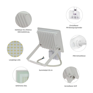 Noctis Lux 3 Naświetlacz 30 W Ww 230 V Ip44 150x190x53mm Biały Czujnik Ruchu Pir small 8