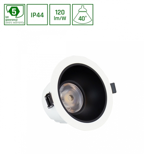 Sprawdź Orbito Downlight 6 20 W Nw 230 V 40st Ip44 Ra90 Ugr<19 139 X85 Mm Biały/Czar.Mat Okr. Regulacja Mocy 5 L