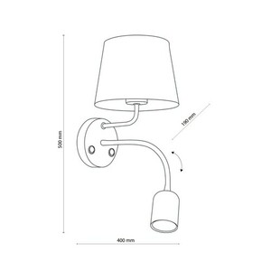 Maja Black Kinkiet 2 Pł E27 + GU10 small 5
