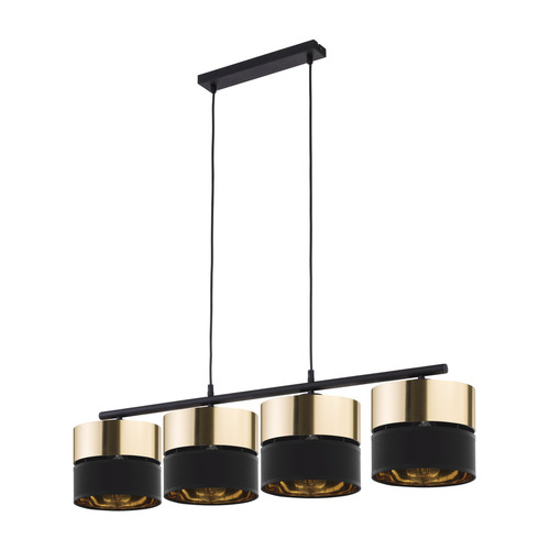 Sprawdź Hilton Black/Gold Lampa Wisząca 4 Pł