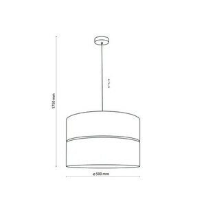 Hilton Black/Gold Lampa Wisząca 1 Pł small 5