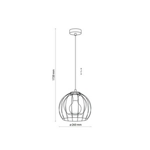 Universo Black 260 Lampa Wisząca 1 Pł small 2
