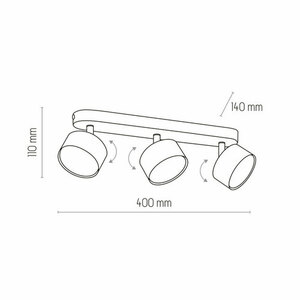 Clark White Lampa Sufitowa 3 Pł small 3