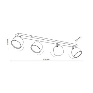 Altea White Lampa Sufitowa 4 Pł + Żarówki small 4