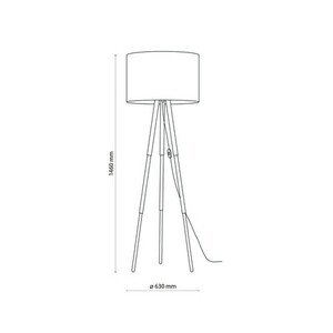 Tokyo White Lampa Podłogowa 1 Pł Sosna Postarzana small 2