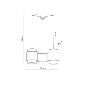 Boho Black Lampa Wisząca 3 Pł small 5
