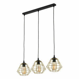 Diamond New Black/Gold Lampa Wisząca 3 Pl Listwa small 1