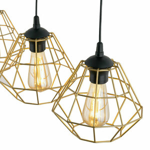 Diamond New Black/Gold Lampa Wisząca 3 Pl Listwa small 5