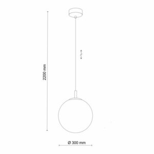Cadix Gold Lampa Wisząca 1 Pł 300 small 3
