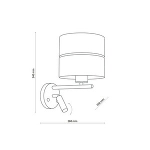 Kinkiet TK-Lighting Hilton 2x E27 G9 biało-złoty 28 cm small 3