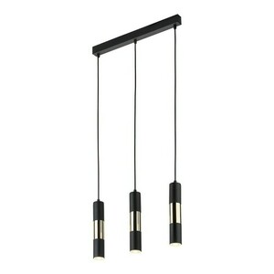 Vivien Black/Gold Lampa Wisząca 3 Pł Listwa small 5