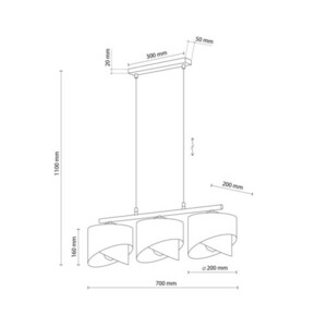 Grant Black Lampa Wisząca 3 Pł small 7