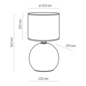 Palla Small White Lampka Nocna 1 Pł small 2