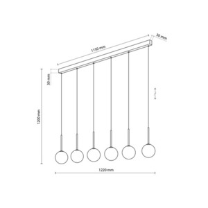 Martin White Lampa Wiszaca 6 Pł small 6
