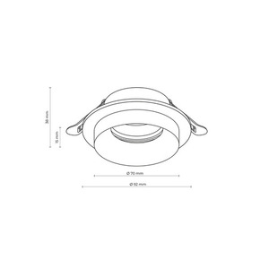 Jet White Eye 1x GU10 small 1