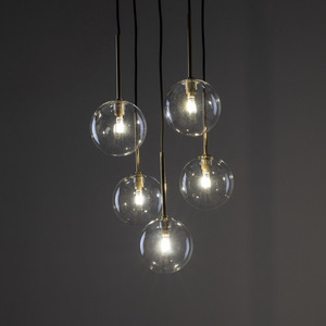 Nilos Black / Gold Lampa Wisząca 5 small 1