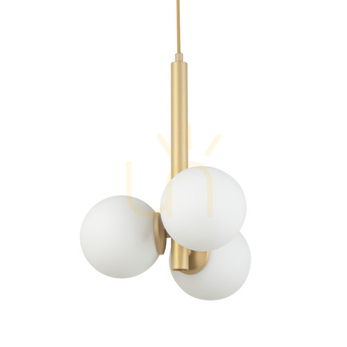 Sprawdź Lampa wisząca Sigma Perla 3 złoty beż 3xG9 33605