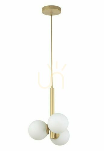 Sprawdź Lampa wisząca Sigma Perla 3 złoty beż 3xG9 33605