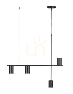 Lampa wisząca Sigma Vendo 4 czarna 4x GU10 70 cm LED 33689 small 0