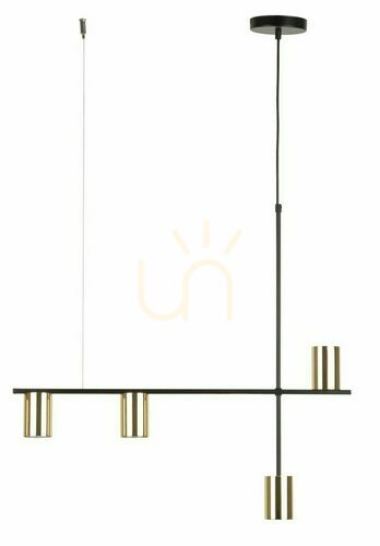 Sprawdź Lampa wisząca Sigma Vendo 4 czarna mosiądzowana 4xGU10 SKU 33690