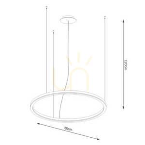 Żyrandol ODA 80 czarny LED 4000K  - THORO small 7