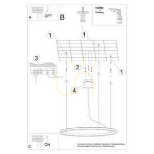 Żyrandol ODA 80 czarny LED 4000K  - THORO small 8