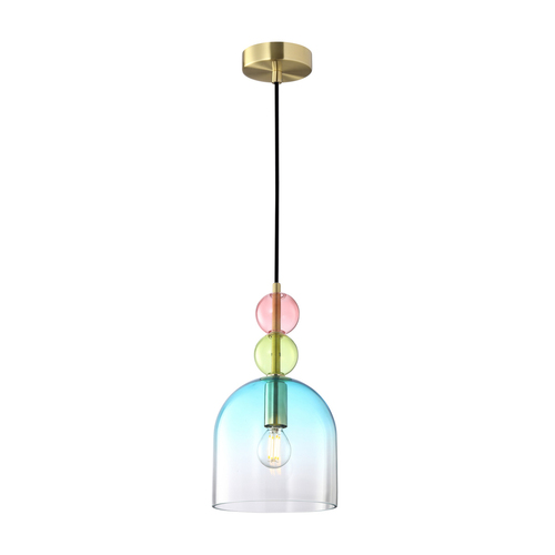 Sprawdź Lampa Wisząca Italux Manso Złota Szklana E14 SKU PND-37462A-MC-GD