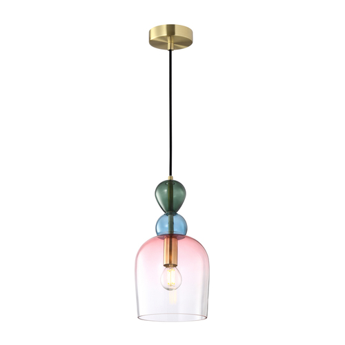 Sprawdź Lampa Wisząca Italux Manso Złota Szklana E14 PND-37462B-MC-GD