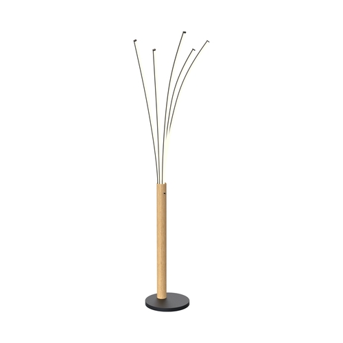 Sprawdź Lampa podłogowa Zuma Line VELDEN ML4767-3BMD CZARNA-DREWNO