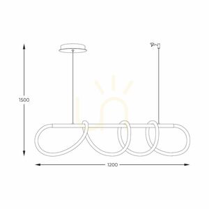 Lampa wisząca LED Zuma Line BALBO 20006PM-GD złota 120 cm small 2