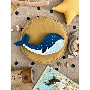 Lampa do pokoju dziecięcego Whale Blue - ręcznie robiona small 1