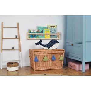 Lampa do pokoju dziecięcego Whale Blue - ręcznie robiona small 3