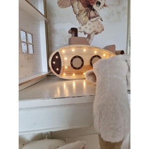 Podwodna lampa drewna / brązu - ręcznie robiona small 5