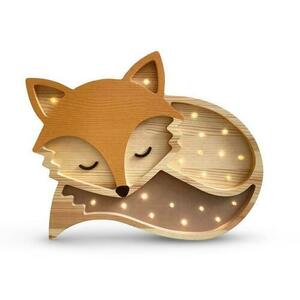Lampa do pokoju dziecięcego Fox Wood - ręcznie robiona small 0