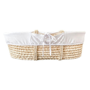 Wyściółka do kosza Mojżesza Happy Moses MB-CV-WHT, biała, 100% bawełna organiczna, Oeko-Tex Klasa I small 11